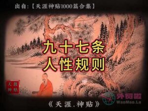 《九十七条人性规则》天涯神贴绝版视频合集001在线观看-外贸啦