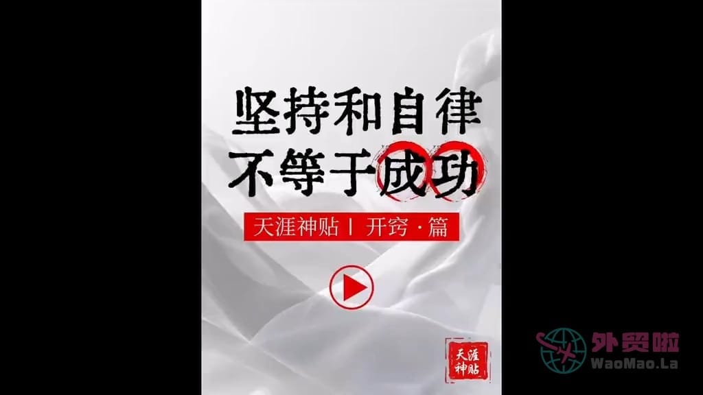 《坚持和自律不等于成功》天涯神贴绝版视频合集028在线观看-外贸啦