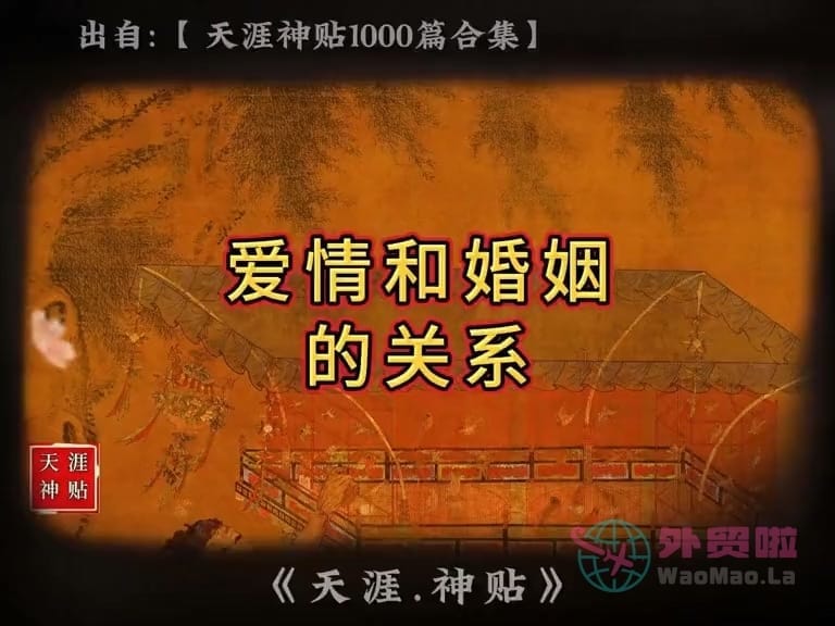 《爱情和婚姻的关系》天涯神贴绝版视频合集045在线观看-外贸啦