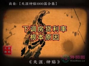 《下调房贷利率根本原因》天涯神贴绝版视频合集202在线观看-外贸啦